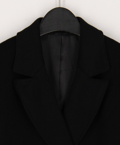 K.T KIYOKO TAKASE（キヨコタカセ）の「リサイクルウールビーバー ロングチェスターコート（チェスターコート・レディース・トップグレー/ブラック/キャメル・11号/9号）」の10枚目の写真