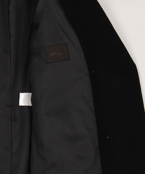 K.T KIYOKO TAKASE（キヨコタカセ）の「リサイクルウールビーバー ロングチェスターコート（チェスターコート・レディース・トップグレー/ブラック/キャメル・11号/9号）」の6枚目の写真