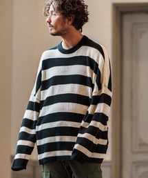 CAMBIO | mn3079- Cashmere Blend Border Knit Pullover ボーダーニット(ニット/セーター)