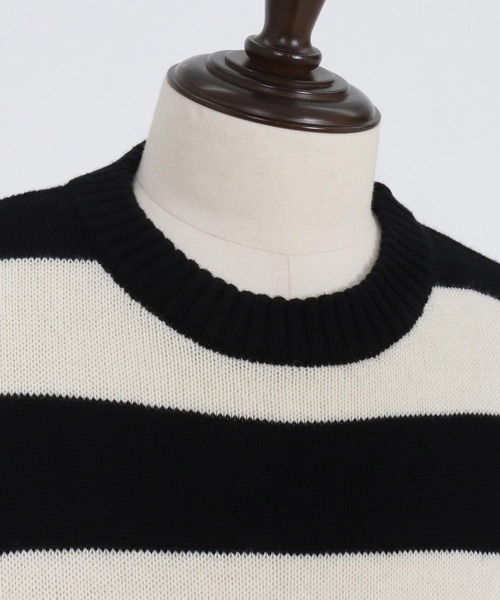 mn3079- Cashmere Blend Border Knit Pullover ボーダーニット（ニット
