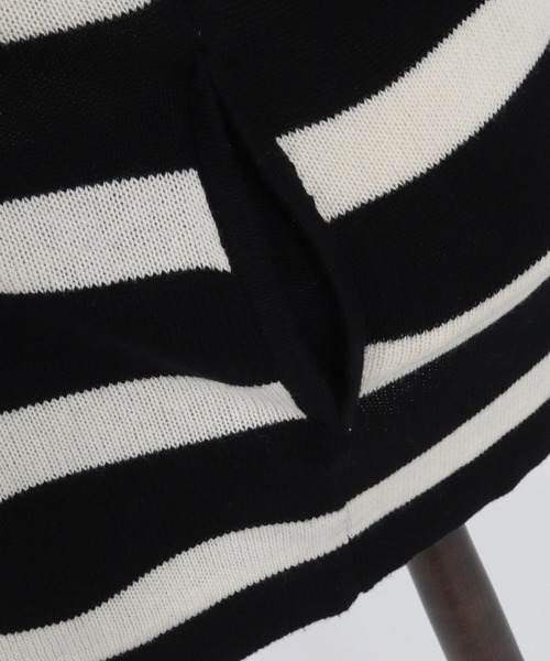 CAMBIO（カンビオ）の「mn3079- Cashmere Blend Border Knit Pullover ボーダーニット（ニット/セーター・メンズ・ホワイト×ブラック・S/M/L）」の3枚目の写真