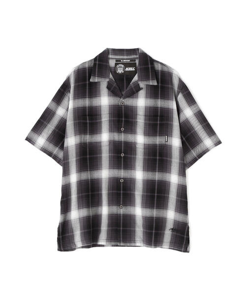 AVIREX（アヴィレックス）の「ONE POINT OMBRE CHECK SHIRT / 半袖 ワンポイント オンブレチェックシャツ / AVIREX / アヴィレックス（シャツ/ブラウス・メンズ・ブルー/ブラック・MEDIUM/LARGE/X-LARGE/XX-LARGE）」の14枚目の写真