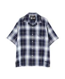 ONE POINT OMBRE CHECK SHIRT / 半袖 ワンポイント オンブレチェックシャツ / AVIREX / アヴィレックス
