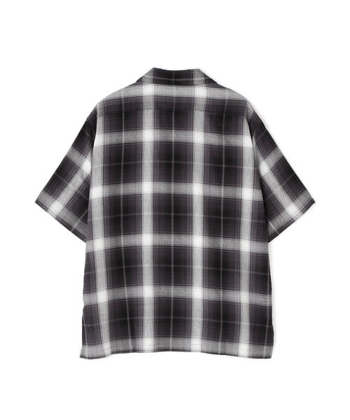 AVIREX（アヴィレックス）の「ONE POINT OMBRE CHECK SHIRT / 半袖 ワンポイント オンブレチェックシャツ / AVIREX / アヴィレックス（シャツ/ブラウス・メンズ・ブルー/ブラック・MEDIUM/LARGE/X-LARGE/XX-LARGE）」の3枚目の写真