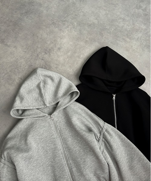 ad thie(アドティエ)の「バルーンスリーブ ポンチ ジップパーカー(パーカー・レディース・杢グレー/ブラック・LARGE/MEDIUM)」の10枚目の写真