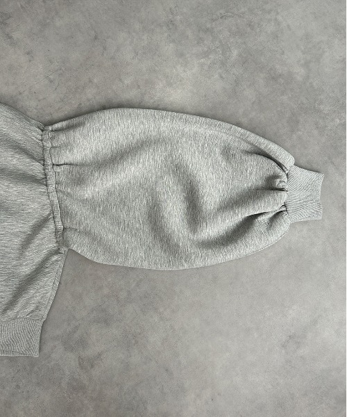 ad thie(アドティエ)の「バルーンスリーブ ポンチ ジップパーカー(パーカー・レディース・杢グレー/ブラック・LARGE/MEDIUM)」の9枚目の写真