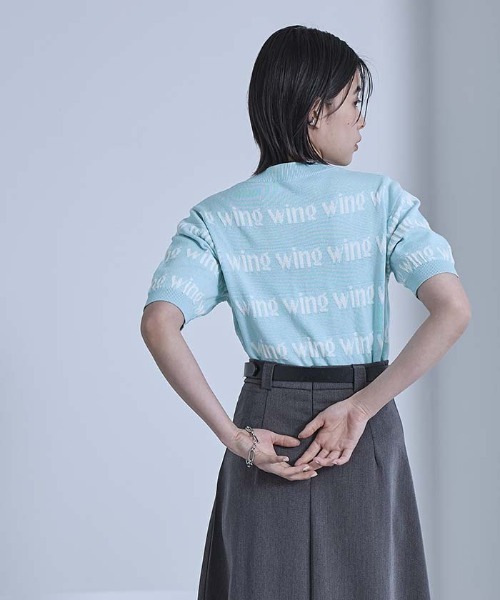 miette(ミエット)の「5分袖ロゴニット(ニット/セーター・レディース・アイボリー/グレー/ライトブルー・FREE)」の19枚目の写真