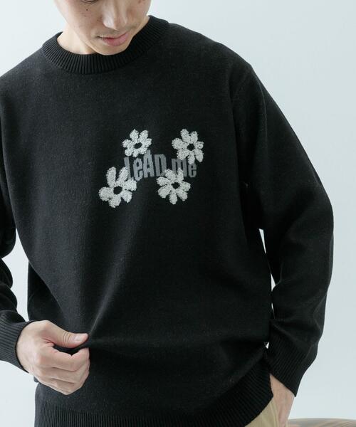 ITEMS URBANRESEARCH(アイテムズ アーバンリサーチ)の「ループJQDニット LEAD ME(ニット/セーター・メンズ・ネイビー/アイボリー/ブラック・MEDIUM/LARGE)」の5枚目の写真