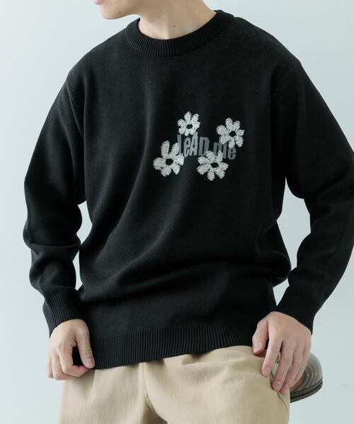 ITEMS URBANRESEARCH(アイテムズ アーバンリサーチ)の「ループJQDニット LEAD ME(ニット/セーター・メンズ・ネイビー/アイボリー/ブラック・MEDIUM/LARGE)」の6枚目の写真