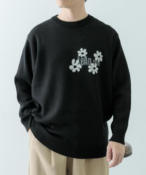 ITEMS URBANRESEARCH(アイテムズ アーバンリサーチ)の「ループJQDニット LEAD ME(ニット/セーター・メンズ・ネイビー/アイボリー/ブラック・MEDIUM/LARGE)」の7枚目の写真