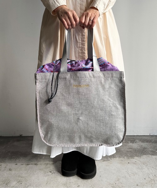 PENDLETON(ペンドルトン)の「ST:PENDLETON ペンドルトンSUMMER TOTE L 閉じ口巾着トートバッグLサイズ(トートバッグ・レディース・グレー/ブラウン・FREE)」の2枚目の写真