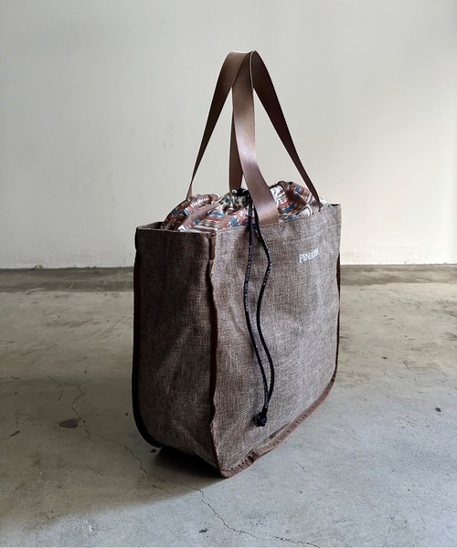 PENDLETON(ペンドルトン)の「ST:PENDLETON ペンドルトンSUMMER TOTE L 閉じ口巾着トートバッグLサイズ(トートバッグ・レディース・グレー/ブラウン・FREE)」の9枚目の写真