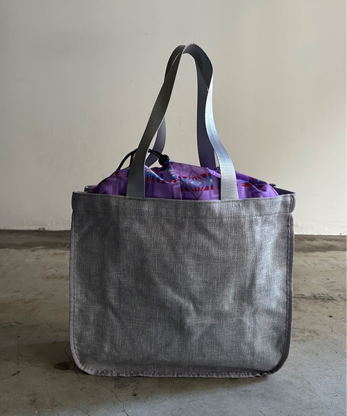 PENDLETON(ペンドルトン)の「ST:PENDLETON ペンドルトンSUMMER TOTE L 閉じ口巾着トートバッグLサイズ(トートバッグ・レディース・グレー/ブラウン・FREE)」の16枚目の写真