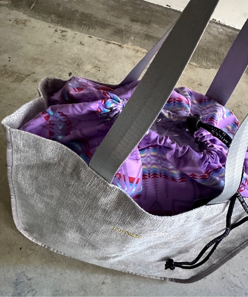 PENDLETON(ペンドルトン)の「ST:PENDLETON ペンドルトンSUMMER TOTE L 閉じ口巾着トートバッグLサイズ(トートバッグ・レディース・グレー/ブラウン・FREE)」の19枚目の写真