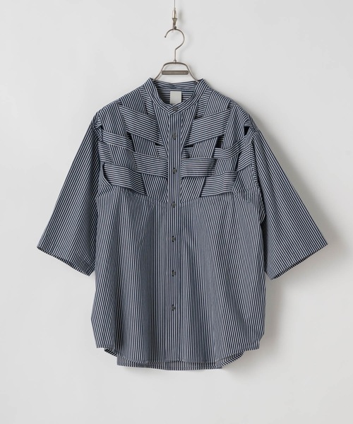 CASPER JOHN（キャスパージョン）の「Bandage fisherman shirts/バンデージフィッシャーマンシャツ（シャツ/ブラウス・メンズ・ホワイト/ネイビー・LARGE/MEDIUM/SMALL/X-SMALL）」の22枚目の写真