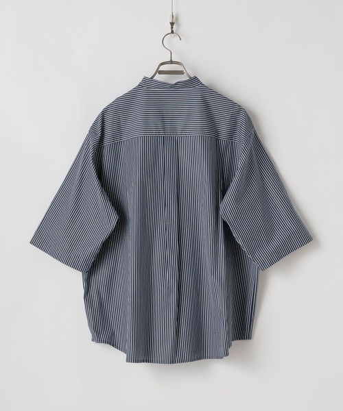 CASPER JOHN（キャスパージョン）の「Bandage fisherman shirts/バンデージフィッシャーマンシャツ（シャツ/ブラウス・メンズ・ホワイト/ネイビー・LARGE/MEDIUM/SMALL/X-SMALL）」の12枚目の写真