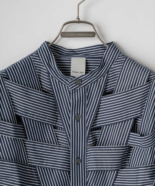 CASPER JOHN（キャスパージョン）の「Bandage fisherman shirts/バンデージフィッシャーマンシャツ（シャツ/ブラウス・メンズ・ホワイト/ネイビー・LARGE/MEDIUM/SMALL/X-SMALL）」の13枚目の写真