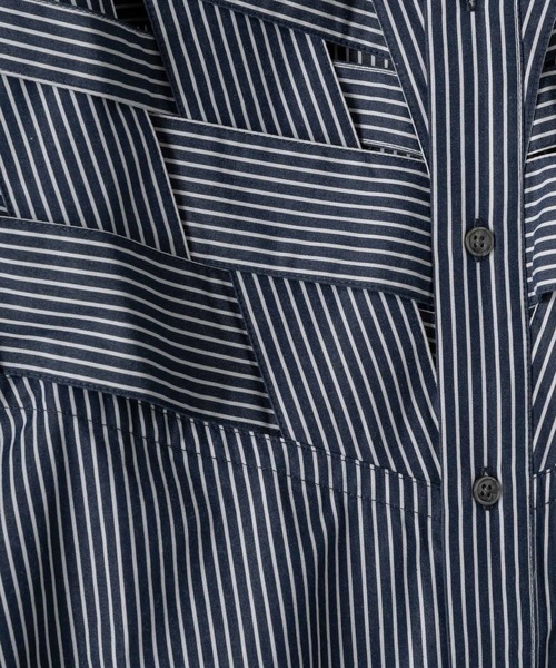 CASPER JOHN（キャスパージョン）の「Bandage fisherman shirts/バンデージフィッシャーマンシャツ（シャツ/ブラウス・メンズ・ホワイト/ネイビー・LARGE/MEDIUM/SMALL/X-SMALL）」の14枚目の写真