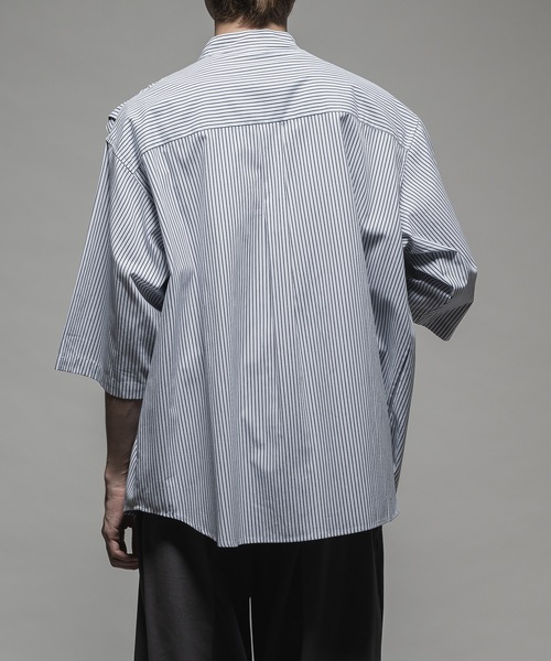 CASPER JOHN（キャスパージョン）の「Bandage fisherman shirts/バンデージフィッシャーマンシャツ（シャツ/ブラウス・メンズ・ホワイト/ネイビー・LARGE/MEDIUM/SMALL/X-SMALL）」の7枚目の写真