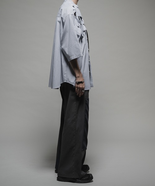 CASPER JOHN（キャスパージョン）の「Bandage fisherman shirts/バンデージフィッシャーマンシャツ（シャツ/ブラウス・メンズ・ホワイト/ネイビー・LARGE/MEDIUM/SMALL/X-SMALL）」の10枚目の写真