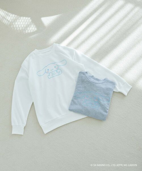MAJESTIC LEGON(マジェスティックレゴン)の「シナモロール ラインストーンスウェット(スウェット・レディース・オフホワイト/ブルー/グレー・MEDIUM)」の14枚目の写真