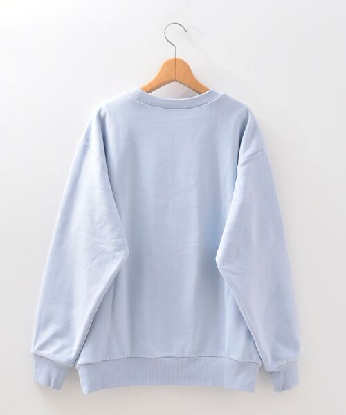 MAJESTIC LEGON(マジェスティックレゴン)の「シナモロール ラインストーンスウェット(スウェット・レディース・オフホワイト/ブルー/グレー・MEDIUM)」の6枚目の写真