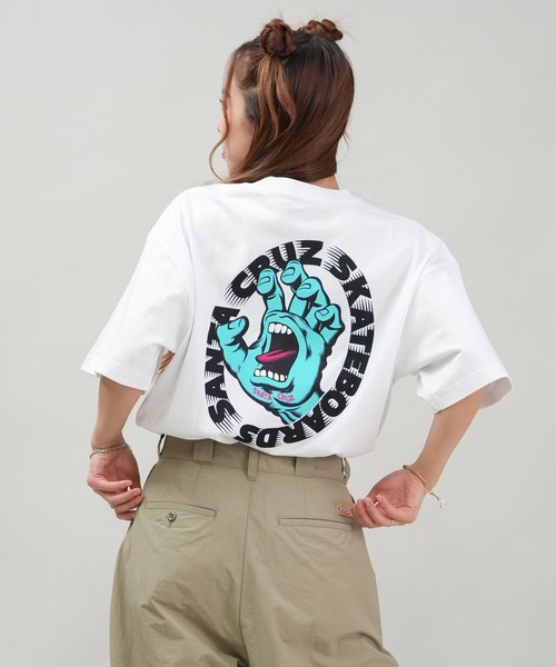 SANTA CRUZ（サンタクルーズ）の「【ユニセックス】SANTACRUZ/サンタクルーズ バックプリントTシャツ 502252431（Tシャツ/カットソー・レディース・ホワイト×パープル/ホワイト/ブラック×パープル/ブラック×グリーン/ブラック/ホワイト×グリーン・M/XL/L）」の2枚目の写真