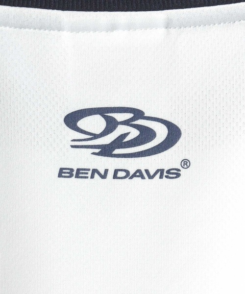 BEN DAVIS（ベンデイビス）の「BEN DAVIS/ベンデイビス PRACTICE LS TEE/オーバーサイズ メッシュ ブロークコア ゲームシャツ ユニフォームデザイン ロゴ ワンポイント刺繍 ロングスリーブTシャツ/ロンT/レディース メンズ（Tシャツ/カットソー・メンズ・ホワイト/スカイブルー/ブラック・M/L/XL）」の5枚目の写真
