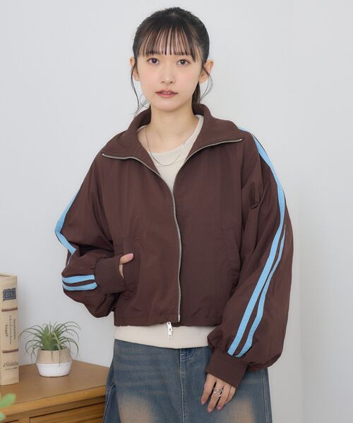 RETRO GIRL（レトロガール）の「ショートトラックJK（その他アウター・レディース・ブラウン/ナチュラル/ブルー・FREE）」の6枚目の写真