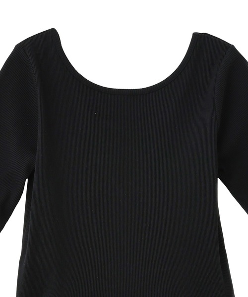 ROSE BUD(ローズバッド)の「DOCKING DRESS(ワンピース・レディース・ブラック/ベージュ・ONE SIZE)」の4枚目の写真