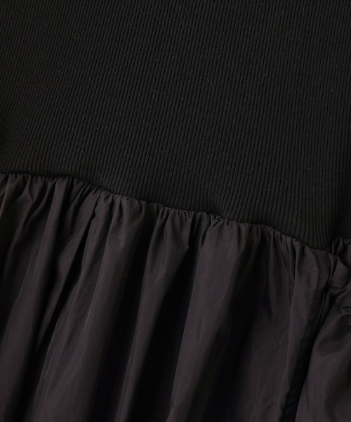 ROSE BUD(ローズバッド)の「DOCKING DRESS(ワンピース・レディース・ブラック/ベージュ・ONE SIZE)」の6枚目の写真