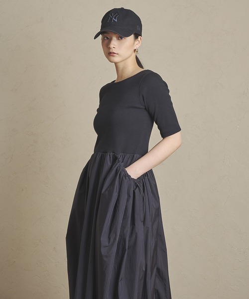 ROSE BUD(ローズバッド)の「DOCKING DRESS(ワンピース・レディース・ブラック/ベージュ・ONE SIZE)」の12枚目の写真