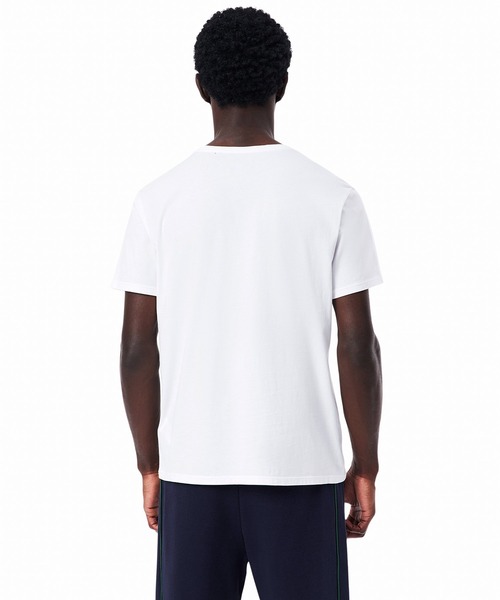 LACOSTE(ラコステ)の「3枚セット スリムフィット エッセンシャル ラウンジVネック半袖Tシャツ / 3パックTシャツ(Tシャツ/カットソー・メンズ・ホワイト/ブラック・L/M/S/XL)」の4枚目の写真