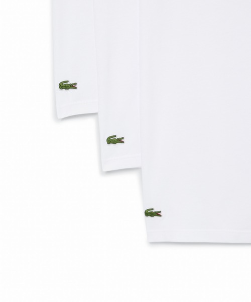 LACOSTE(ラコステ)の「3枚セット スリムフィット エッセンシャル ラウンジVネック半袖Tシャツ / 3パックTシャツ(Tシャツ/カットソー・メンズ・ホワイト/ブラック・L/M/S/XL)」の6枚目の写真