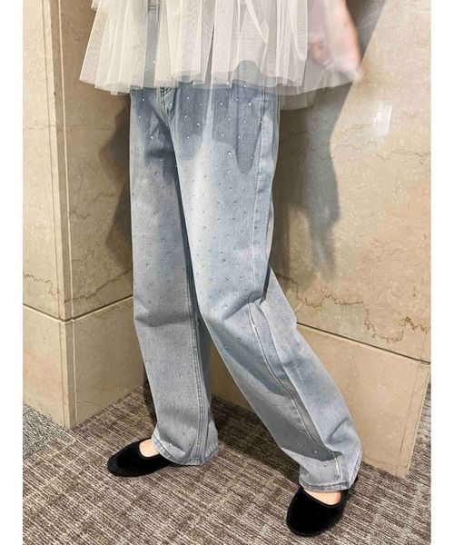 WC(ダブル シー)の「ランダムビジューデニムパンツ(デニムパンツ・レディース・ブルー・FREE)」の7枚目の写真