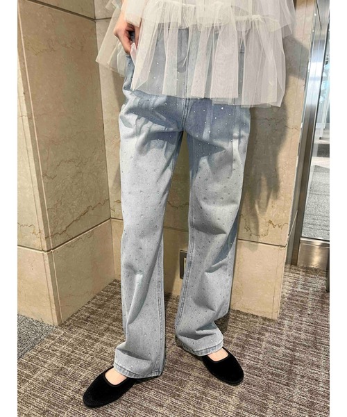 WC(ダブル シー)の「ランダムビジューデニムパンツ(デニムパンツ・レディース・ブルー・FREE)」の6枚目の写真
