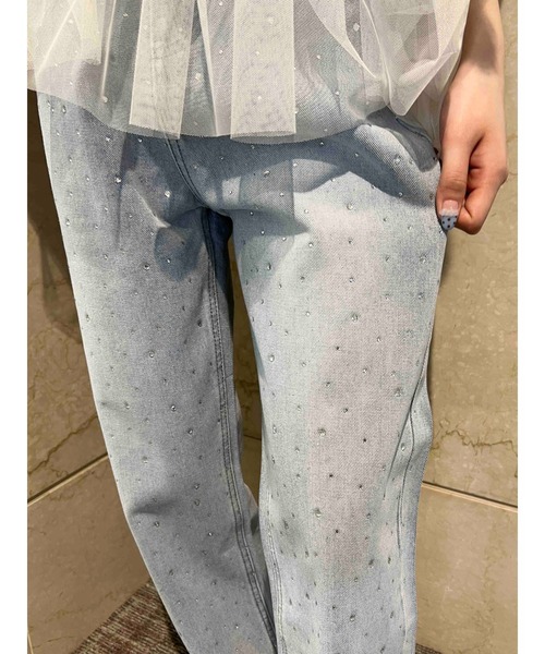 WC(ダブル シー)の「ランダムビジューデニムパンツ(デニムパンツ・レディース・ブルー・FREE)」の5枚目の写真