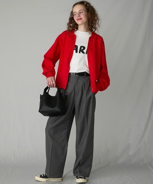 BONLECILL Marche(ボンルシールマルシェ)の「【BONLECILL Marche】《ポーチ付き》2wayソフトマルシェハンドバッグ/ショルダーバッグ(ハンドバッグ・レディース・ブラック/キャメル・FREE)」の7枚目の写真