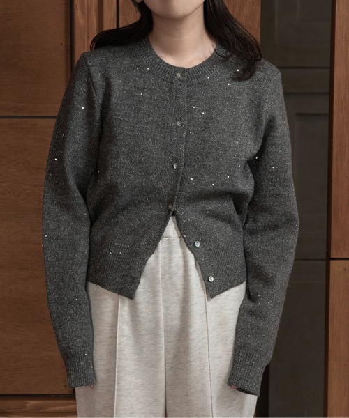 lawgy（ラウジー）の「simple lame cardigan / シンプルラメ