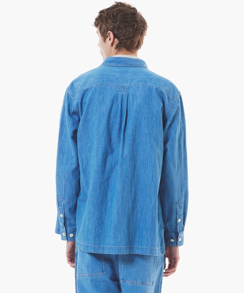 LACOSTE(ラコステ)の「コットンリネンデニムシャツジャケット(シャツ/ブラウス・メンズ・ダークインディゴブルー/ライトインディゴブルー/ブラック・41/39/38/40)」の15枚目の写真