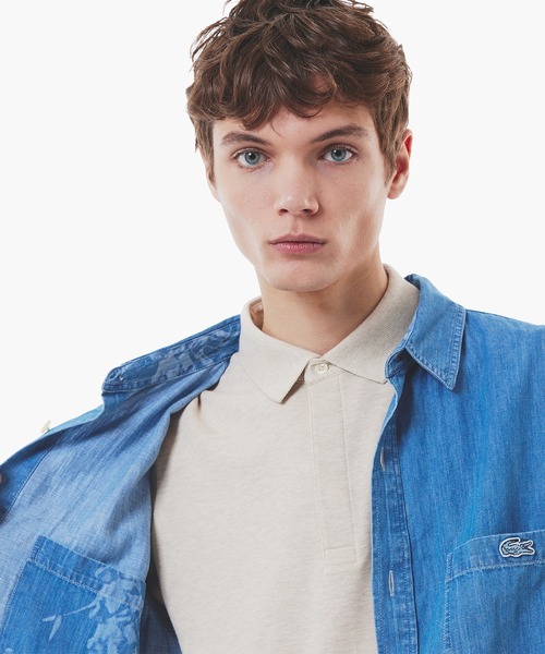 LACOSTE(ラコステ)の「コットンリネンデニムシャツジャケット(シャツ/ブラウス・メンズ・ダークインディゴブルー/ライトインディゴブルー/ブラック・41/39/38/40)」の16枚目の写真