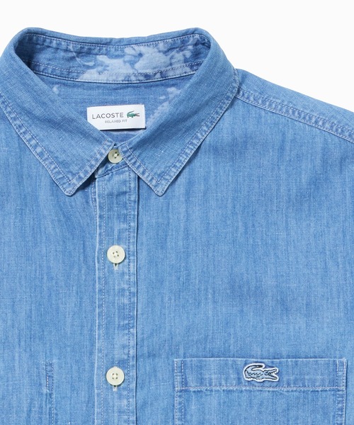 LACOSTE(ラコステ)の「コットンリネンデニムシャツジャケット(シャツ/ブラウス・メンズ・ダークインディゴブルー/ライトインディゴブルー/ブラック・41/39/38/40)」の21枚目の写真