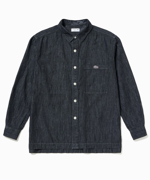 LACOSTE(ラコステ)の「コットンリネンデニムシャツジャケット(シャツ/ブラウス・メンズ・ダークインディゴブルー/ライトインディゴブルー/ブラック・41/39/38/40)」の7枚目の写真