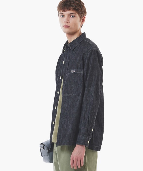 LACOSTE(ラコステ)の「コットンリネンデニムシャツジャケット(シャツ/ブラウス・メンズ・ダークインディゴブルー/ライトインディゴブルー/ブラック・41/39/38/40)」の8枚目の写真