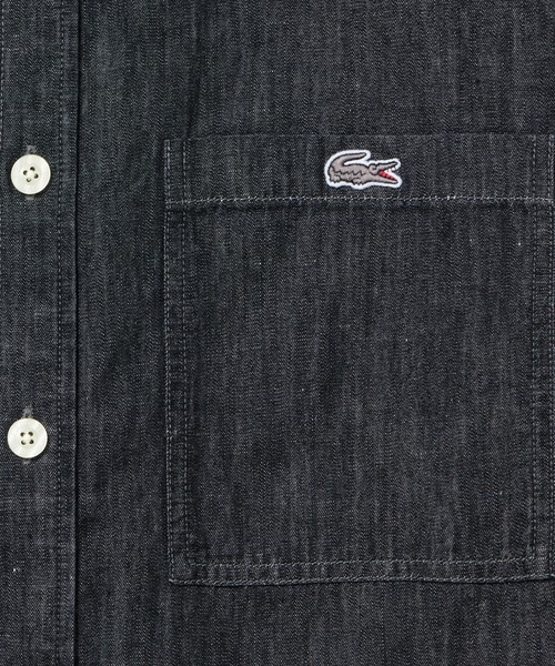 LACOSTE(ラコステ)の「コットンリネンデニムシャツジャケット(シャツ/ブラウス・メンズ・ダークインディゴブルー/ライトインディゴブルー/ブラック・41/39/38/40)」の12枚目の写真
