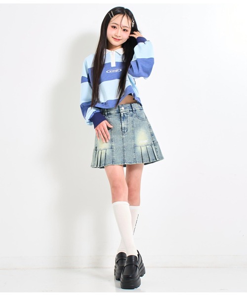 ANAP GiRL(アナップガール)の「ロゴハイソックス(抗菌防臭加工)(ソックス/靴下・キッズ・ホワイト/ブラック・FREE)」の15枚目の写真