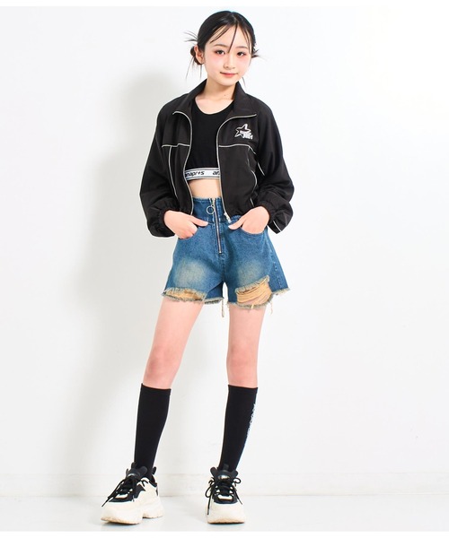 ANAP GiRL(アナップガール)の「ロゴハイソックス(抗菌防臭加工)(ソックス/靴下・キッズ・ホワイト/ブラック・FREE)」の10枚目の写真