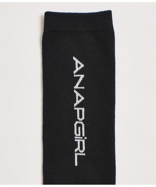 ANAP GiRL(アナップガール)の「ロゴハイソックス(抗菌防臭加工)(ソックス/靴下・キッズ・ホワイト/ブラック・FREE)」の12枚目の写真