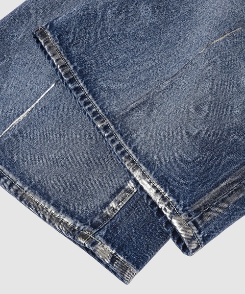 FACETASM（ファセッタズム）の「FOIL DENIM PANTS（デニムパンツ・メンズ・インディゴブルー・3/4）」の6枚目の写真