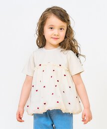 apres les cours | ハート刺繍バルーンドッキングトップス(Tシャツ/カットソー)